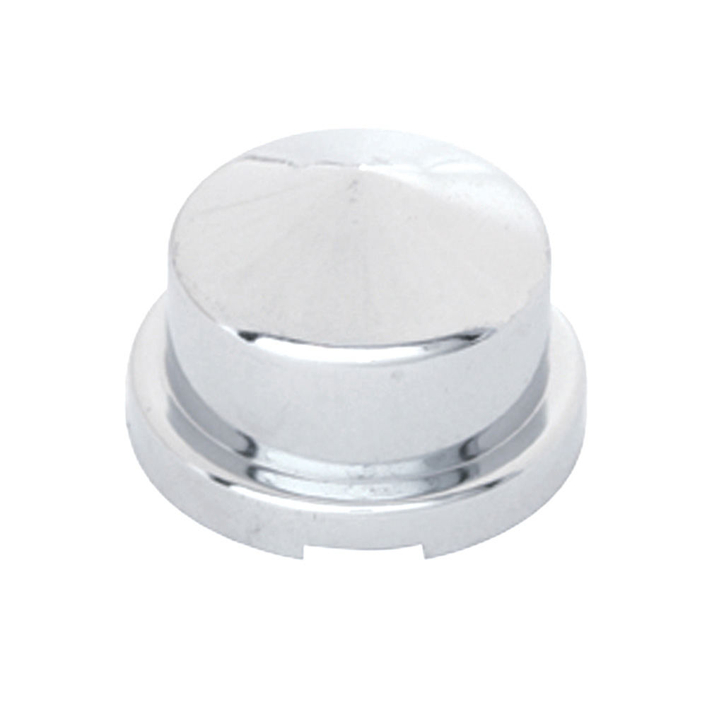 (BULK) CHROME PLASTIC 3/4" x 7/8" POINTED ROUND NUT COVER FOR HEX HEAD BOLTS