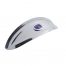 (BULK) CHROME 7" VISOR W/ GLASS BLUE DOT