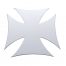 (BULK) STAINLESS STEEL 12" IRON CROSS CUTOUT - WELDED STUD