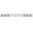(BULK) STAINLESS STEEL 94" 1 PIECE REAR LIGHT BAR W/ SIX 4" LIGHT CUTOUTS