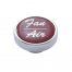 (CARD) CHROME DASH KNOB W/ GLOSSY "FAN/AIR" STICKER - RED