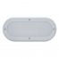 (CARD) CHROME PLASTIC OVAL MIRROR BEZEL
