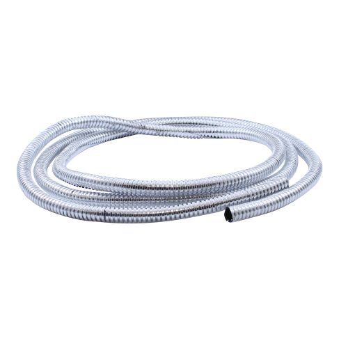 (PACK) 72" CHROME PLASTIC WIRE LOOM - ¹ 1/4"