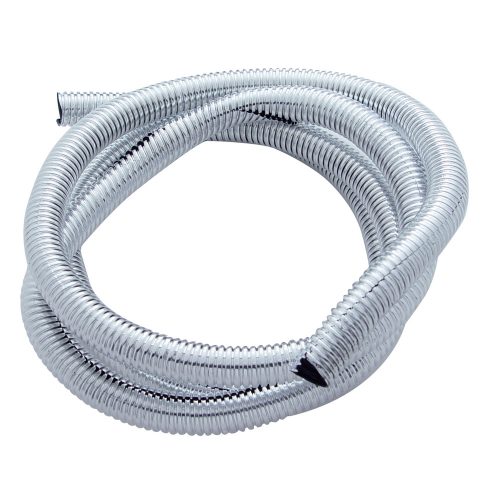 (PACK) 72" CHROME PLASTIC WIRE LOOM - ¹ 1/2"
