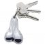 (CARD) CHROME SMALL BALLS NOVELTY KEY CHAIN