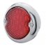 (BOX) 21 RED LED 1933-36 FORD TAIL LIGHT ASSEMBLY WITH STAINLESS HOUSING-RED/CLEAR LENS